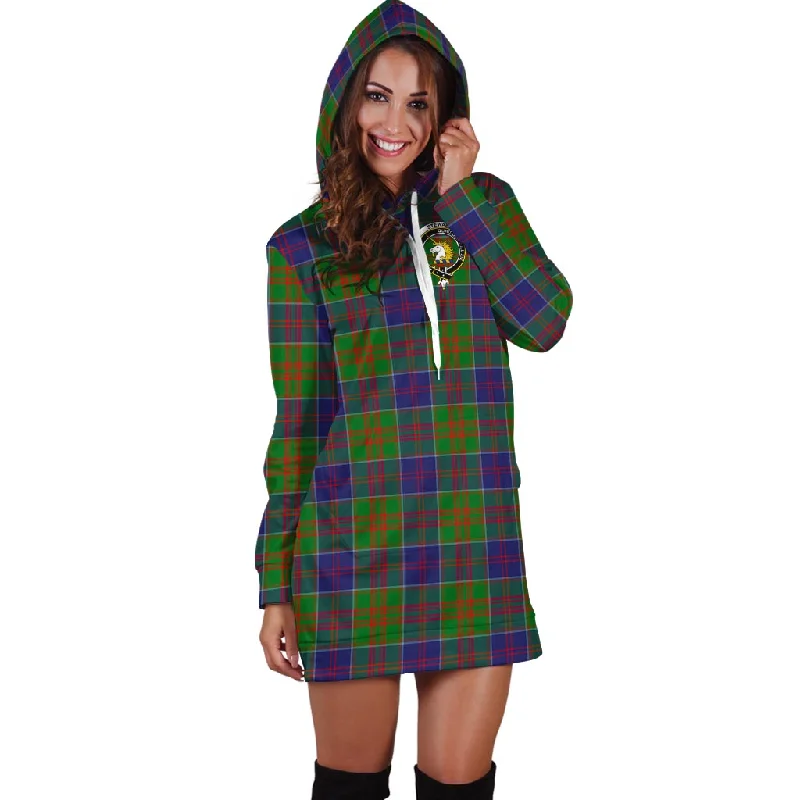 Massive Deals Stewart of Appin Hunting Modern Tartan Hoodie Dress with Family Crest