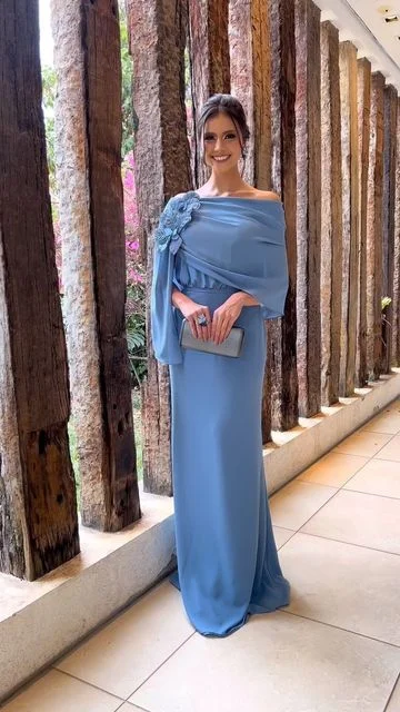 Extra Savings flowy maxi dressElegant Sheath/Column Prom Dress,Wedding Guest Outfit  Y7056