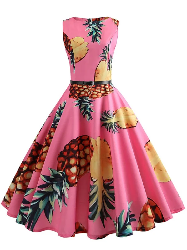 Unmissable Offer romantic dressBerriesJam - 2024 Pineapple Print Pin Up Sleeveless A-Line Midi Party Dress Unmissable Offer romantic dressBerriesJam - 2024 Pineapple Print Pin Up Sleeveless A-Line Midi Party Dress