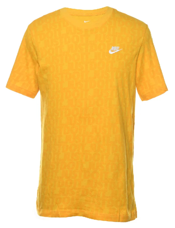 Deal Mania chic padded coatNike Yellow Printed T-shirt - S