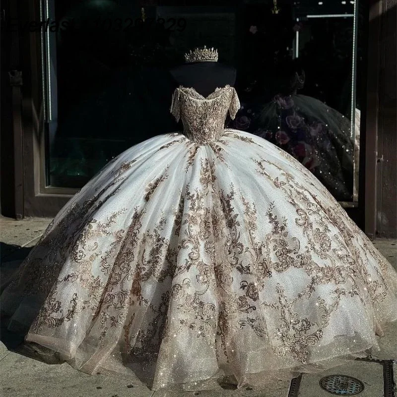 Crazy Deals silk dressGlitter Quinceanera Dress Ball Gown Champagne Lace Applique Beading Sequins Corset Sweet 16 Vestidos De XV 15 Anos Crazy Deals silk dressGlitter Quinceanera Dress Ball Gown Champagne Lace Applique Beading Sequins Corset Sweet 16 Vestidos De XV 15 Anos