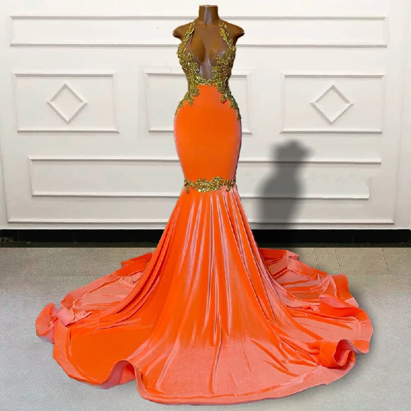 Deep Discounts fitted dressGold Lace Orange Mermaid Long Prom Dresses for Graduation Party Sexy Sheer Mesh Backless Women Custom Formal Evening Gown Deep Discounts fitted dressGold Lace Orange Mermaid Long Prom Dresses for Graduation Party Sexy Sheer Mesh Backless Women Custom Formal Evening Gown