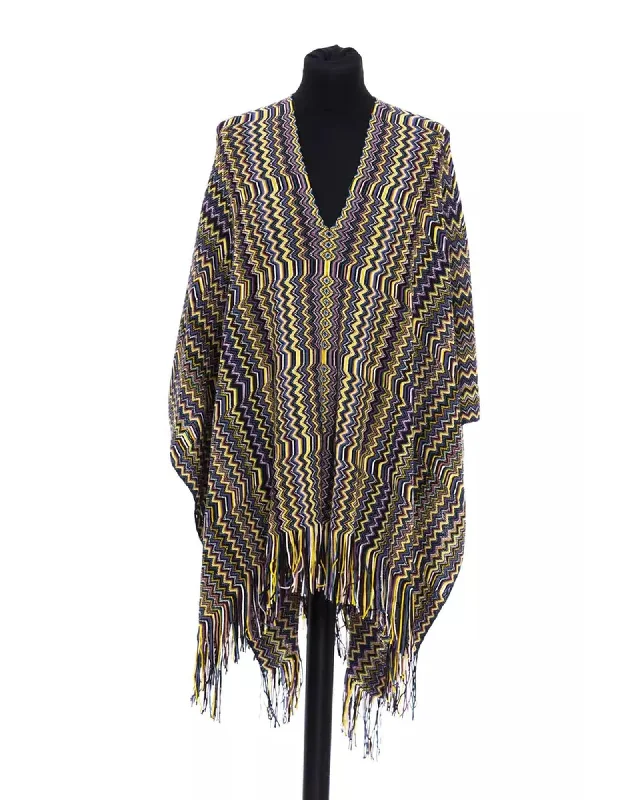 Members Only casual trench coatMissoni  Women's Multicolor Chevron Poncho