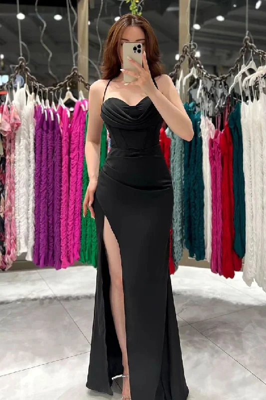 Can't Miss floral dressSheath/Column Sweetheart Ruched Satin Long Prom Evening Dress Y6390