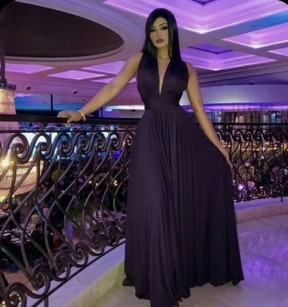 Bargain Prices backless dressSexy Deep V Neck Long Evening Dress Y5879