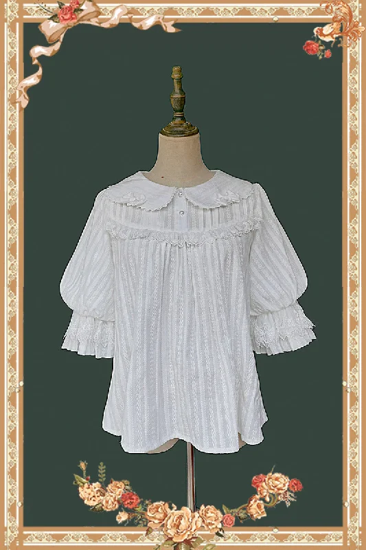 Fantastic Offers casual midi dressInfanta~Doll Lolita Cotton Short Sleeve Blouse