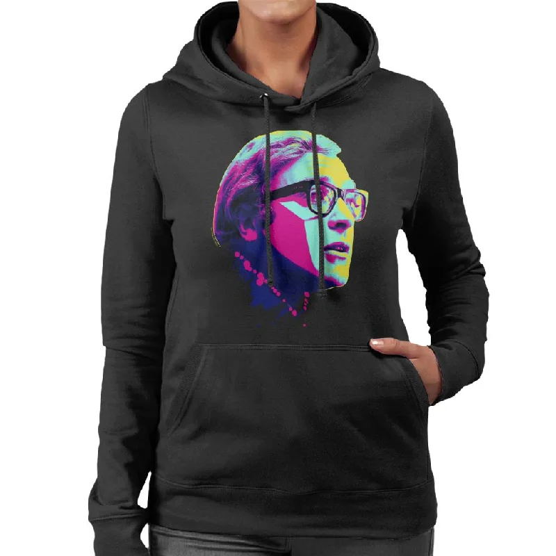 Price Reduction graphic hoodieTV Times Michael Caine Billion Dollar Brain 1967 Pop Art Stylised Women's Hooded Sweatshirt Price Reduction graphic hoodieTV Times Michael Caine Billion Dollar Brain 1967 Pop Art Stylised Women's Hooded Sweatshirt