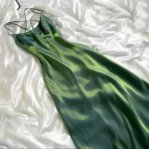 floral midi dressGorgeous Green Satin A Line Long Prom Dress Formal Evening Dress Y7511