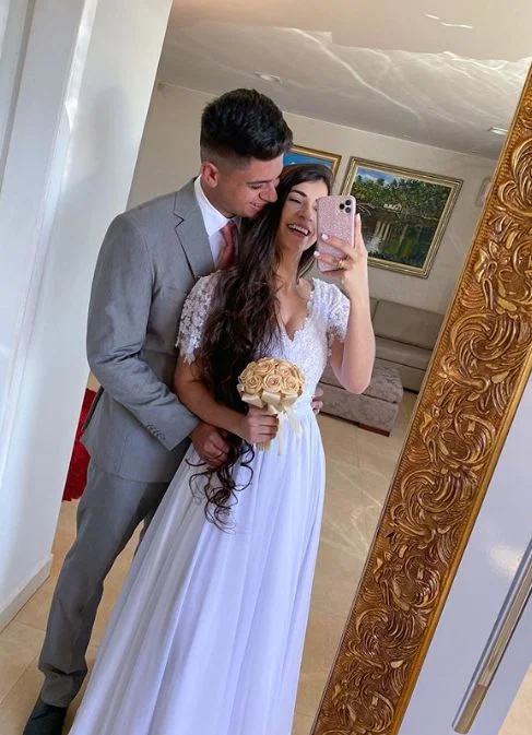 Sneak Peek Sale casual knit dressElegant White Short Sleeves Long Wedding Dress,White Bridal Gown Y7225 Sneak Peek Sale casual knit dressElegant White Short Sleeves Long Wedding Dress,White Bridal Gown Y7225