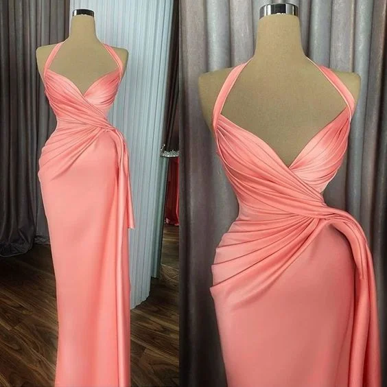 Loyalty Reward A-line dressPeach Prom Dress,Pleats Prom Dress,Halter Prom Dress,Satin Evening Dress Y6619 Loyalty Reward A-line dressPeach Prom Dress,Pleats Prom Dress,Halter Prom Dress,Satin Evening Dress Y6619
