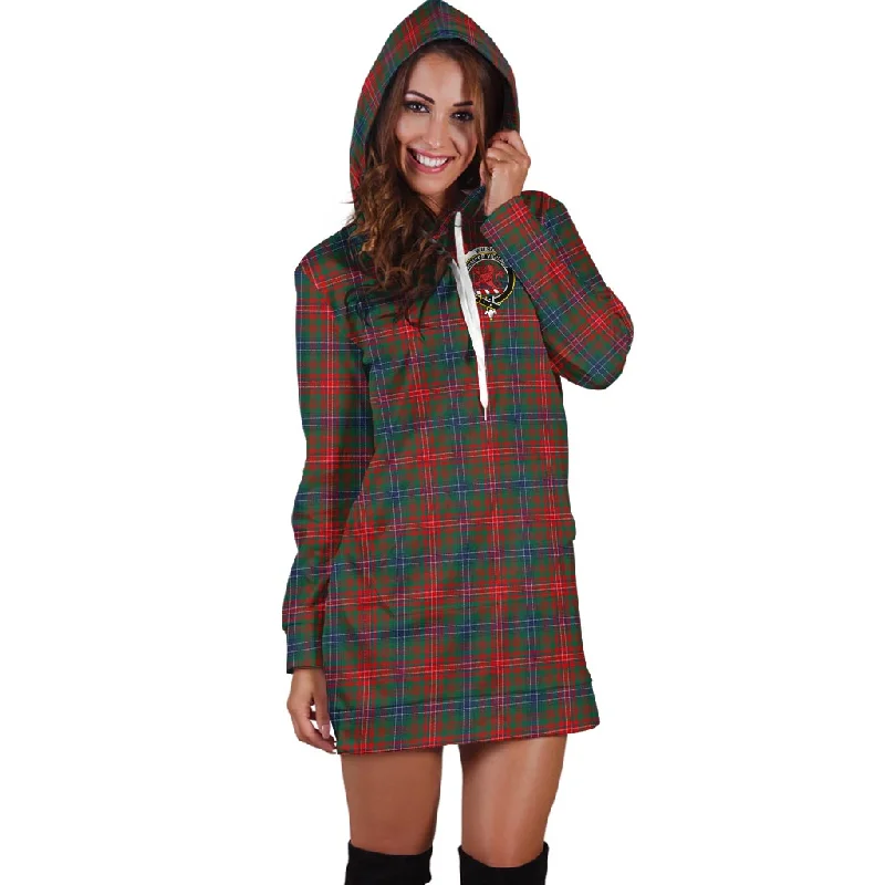 Super Savings Wilson Modern Tartan Hoodie Dress with Family Crest