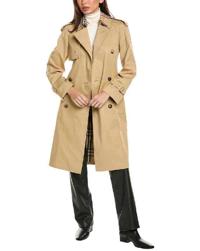 Crazy Savings urban coatBurberry Long Detachable Collar Gabardine Trench Coat