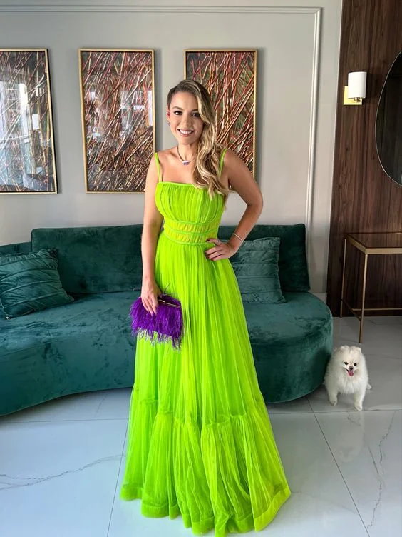 Deep Discounts boho-chic dressGreen A-line Spaghetti Straps Tulle Prom Dress,Green Evening Dress Y5595 Deep Discounts boho-chic dressGreen A-line Spaghetti Straps Tulle Prom Dress,Green Evening Dress Y5595