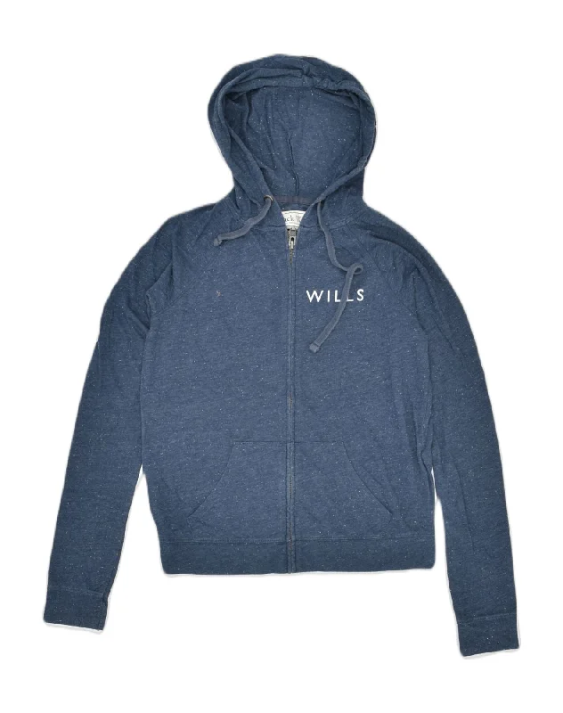 Price Meltdown comfortable fleece hoodieJACK WILLS Womens Oversized Zip Hoodie Sweater UK 8 Small Navy Blue