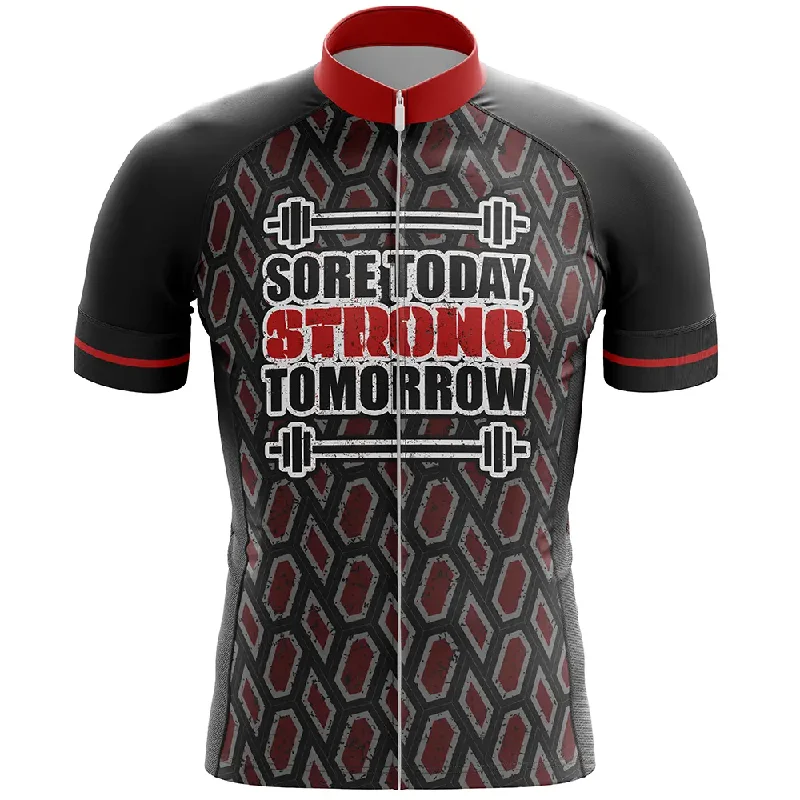 Take Advantage fitness lifestyle hoodieSore Today Strong Tomorrow V2 Short Sleeve Cycling Jersey