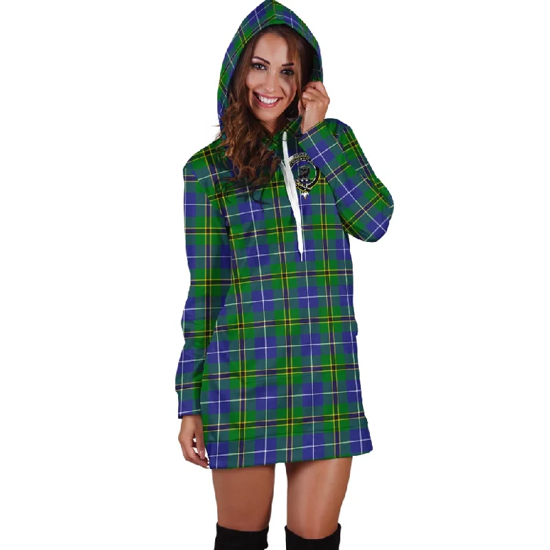 Early Access Turnbull Hunting Tartan Hoodie Dress with Family Crest