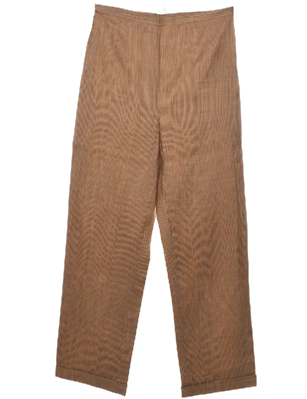 Limited Time Discount cozy fleece coatStriped Light Brown Casual Tapered Trousers - W28 L28 Limited Time Discount cozy fleece coatStriped Light Brown Casual Tapered Trousers - W28 L28