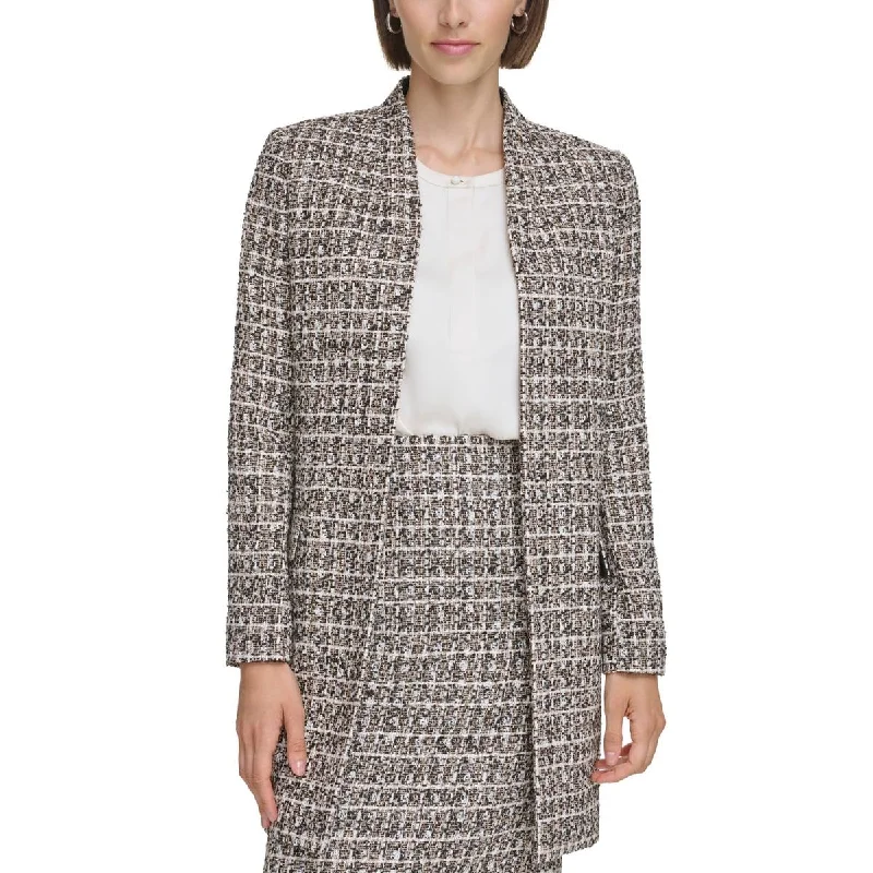 Price Cut vintage trench coatWomens Tween Collarless Open-Front Blazer