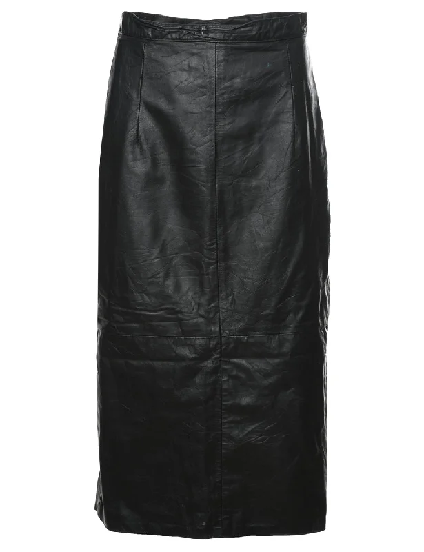 Must-Have Deals versatile coatBlack Leather Skirt - S