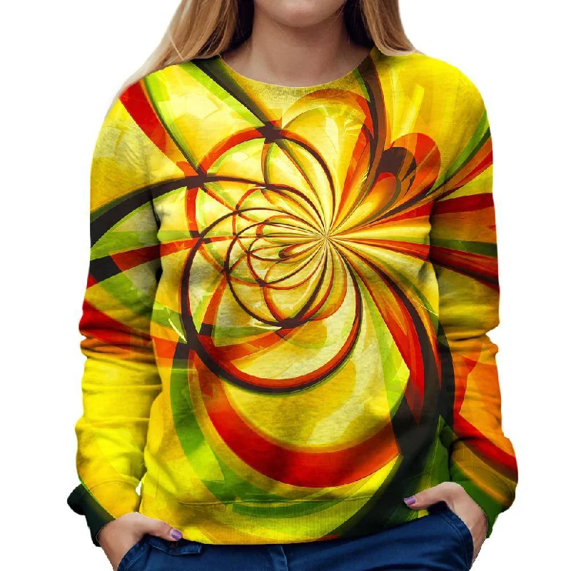 fitness hoodie for trainingYellow Flower Womens Sweatshirt