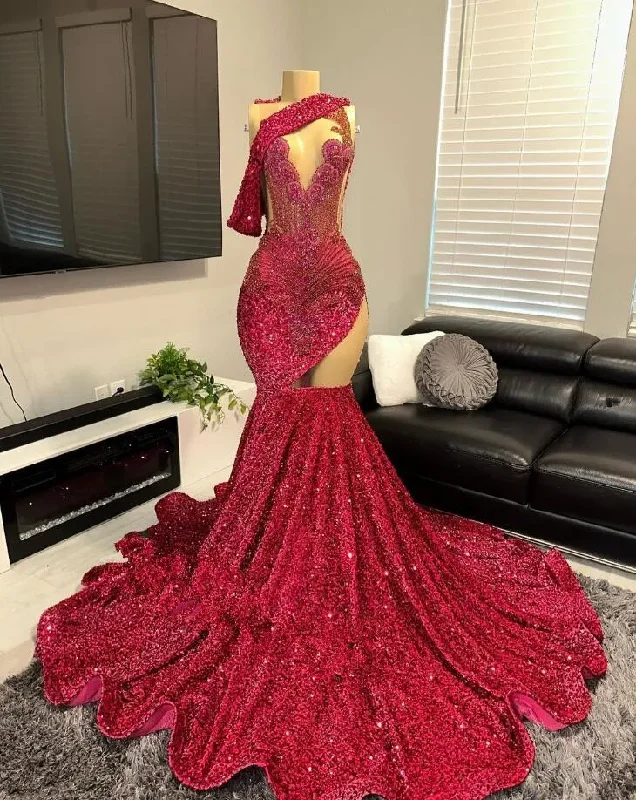 Deal Alert printed dressDark Red Mermaid Evening Celebrity Dresses for Women Luxury Sparkly Crystal Velvet Birthday Prom Gown vestidos de gala mujer Deal Alert printed dressDark Red Mermaid Evening Celebrity Dresses for Women Luxury Sparkly Crystal Velvet Birthday Prom Gown vestidos de gala mujer