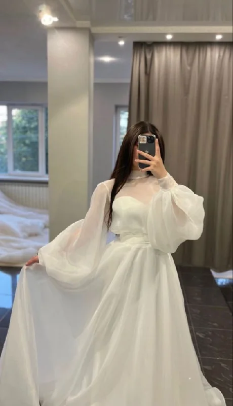 Limited Edition lace dressSimple White Puff Sleeves Wedding Dress,White Bridal Gown Y6738 Limited Edition lace dressSimple White Puff Sleeves Wedding Dress,White Bridal Gown Y6738