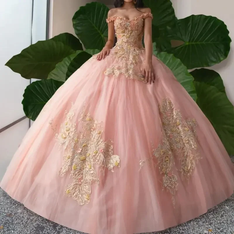 Value Deals party-ready dressPink Sweetheart Quinceanera Dresses Ball Gown Sleeveless Appliques Lace Beads Vestidos Quinceañera 2024 Brithday Party Gown