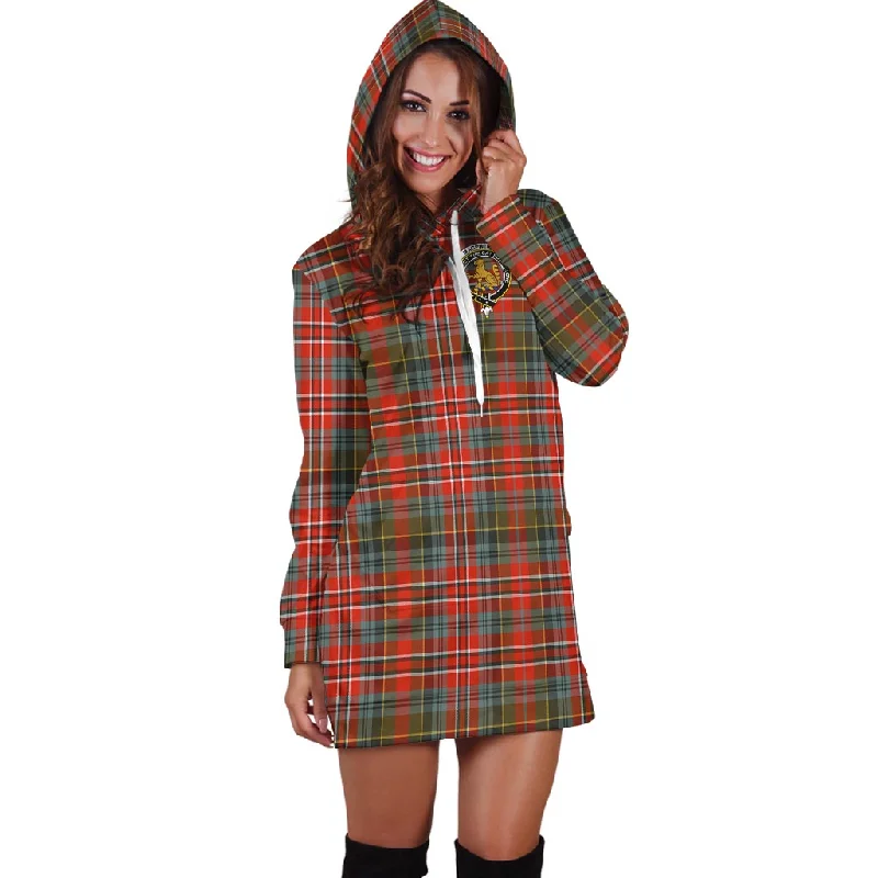 Price Drop MacPherson Weathered Tartan Hoodie Dress with Family Crest