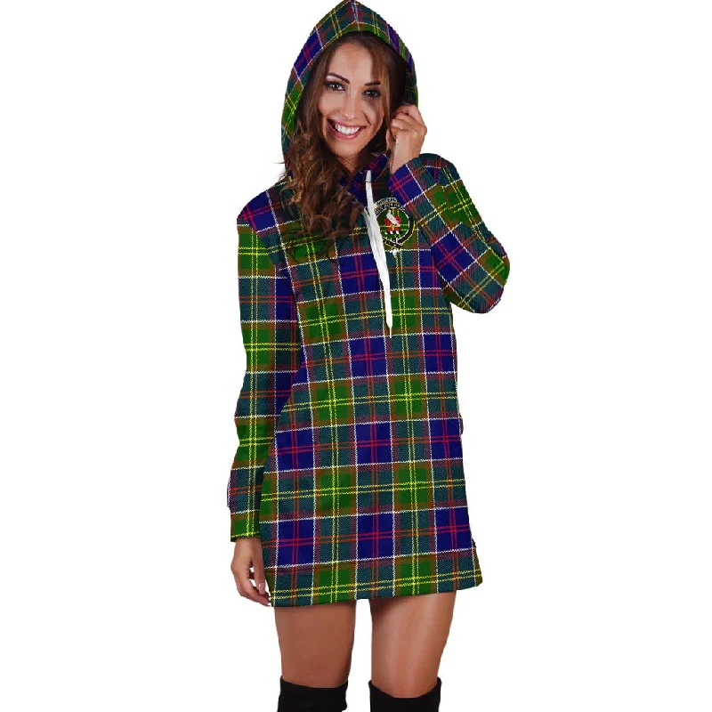 Mega Sale Whitefoord Tartan Hoodie Dress with Family Crest