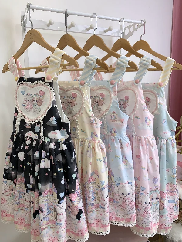 structured dress(Buyforme)DreamWhale~Puppy Parks~Sweet Lolita Kawaii Puppy Lolita Salopette