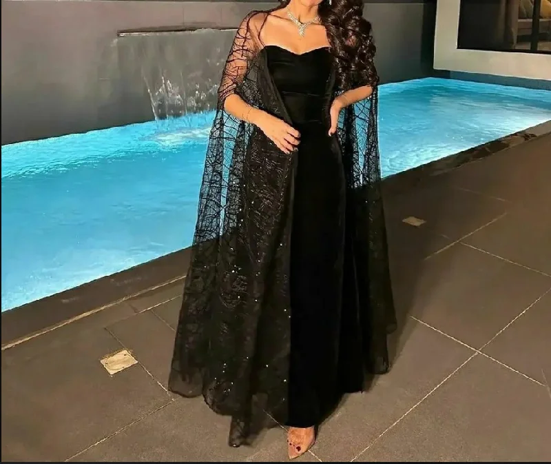 Price Blitz pleated maxi dressChic Black Evening Dress,Fashion Evening Gown Y5545