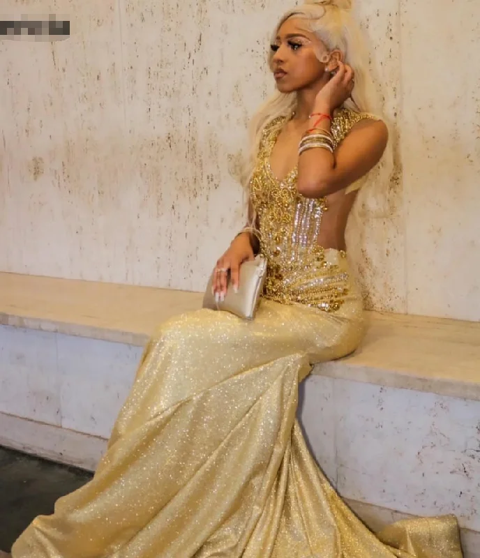 Sale Event tiered dressGold Sequin Mermaid Prom Dress 2024 Blackgirls Rhinestones Crystal Birthday Party Gala Gowns Vestidos De Festa Sale Event tiered dressGold Sequin Mermaid Prom Dress 2024 Blackgirls Rhinestones Crystal Birthday Party Gala Gowns Vestidos De Festa