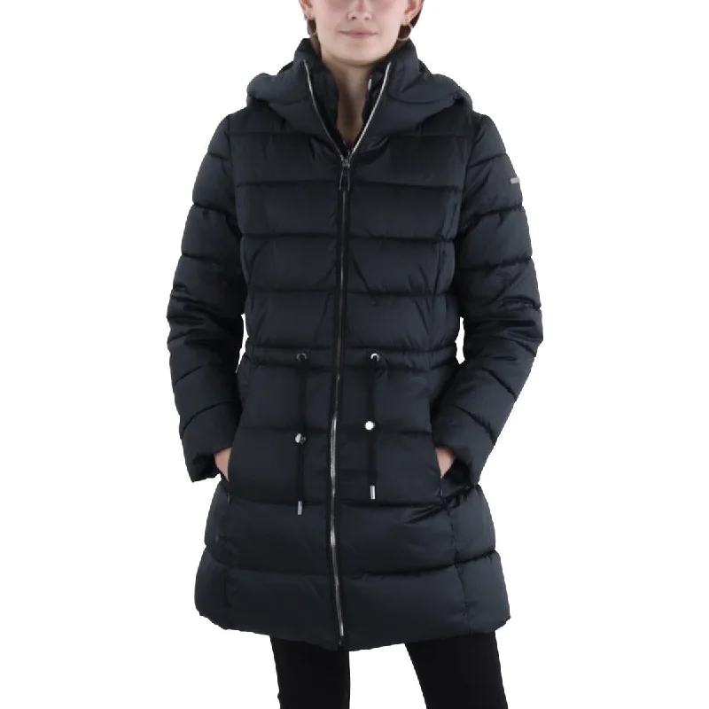 Super Sale zip-up jacketWomens Quilted Hooded Puffer Jacket