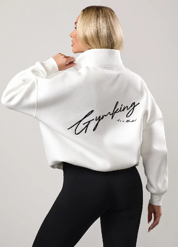 One-DAY Sale fashionable workout wearGym King Script Mindset Funnel - Cream