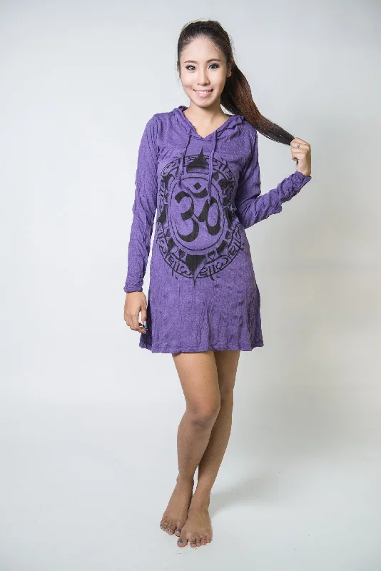 New Markdowns Womens Infinitee Om Hoodie Dress in Purple