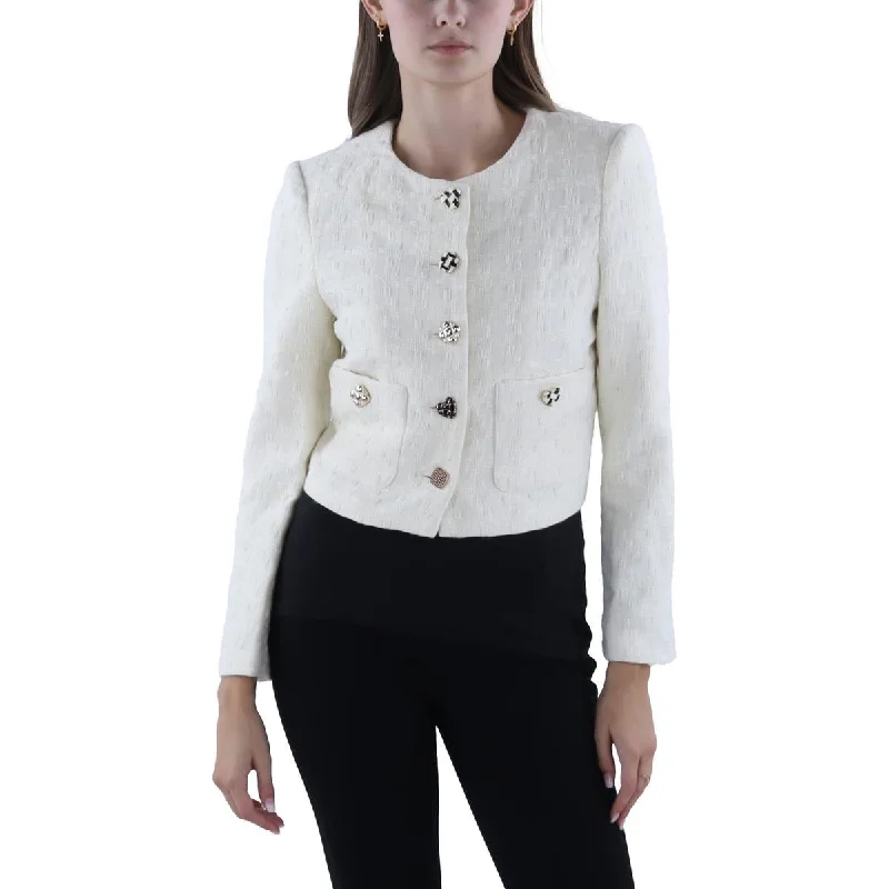 Crazy Deals vintage coatWomens Four Button Cropped Collarless Blazer