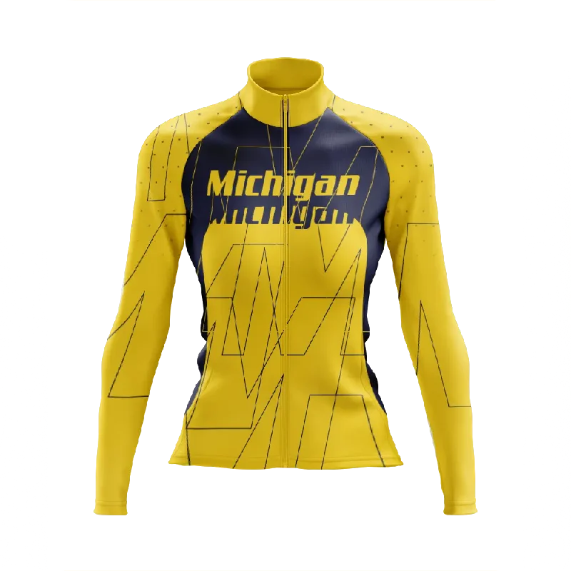 workout style hoodieWomen's Michigan Long Sleeve Cycling Jersey