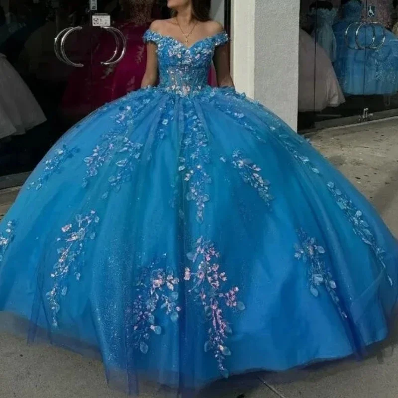 Flash Deals trendy bodycon dressElegant Blue Princess Quinceanera Dresses Off Shoulder Flower Applique Corset Vestido De 15 Anos Sweet 16 Year Girl Prom Party Flash Deals trendy bodycon dressElegant Blue Princess Quinceanera Dresses Off Shoulder Flower Applique Corset Vestido De 15 Anos Sweet 16 Year Girl Prom Party