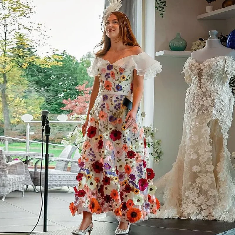 Extra Savings vintage-inspired dressLace Mother of the Bride Dresses A-Line Exquisite Wedding Guest Gowns Off-Shoulder Elegant Dress Women For Wedding Party