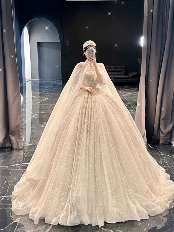Midnight Madness shift dressLuxurious A-line Puffy Wedding Dress,Bridal Gown Y6800