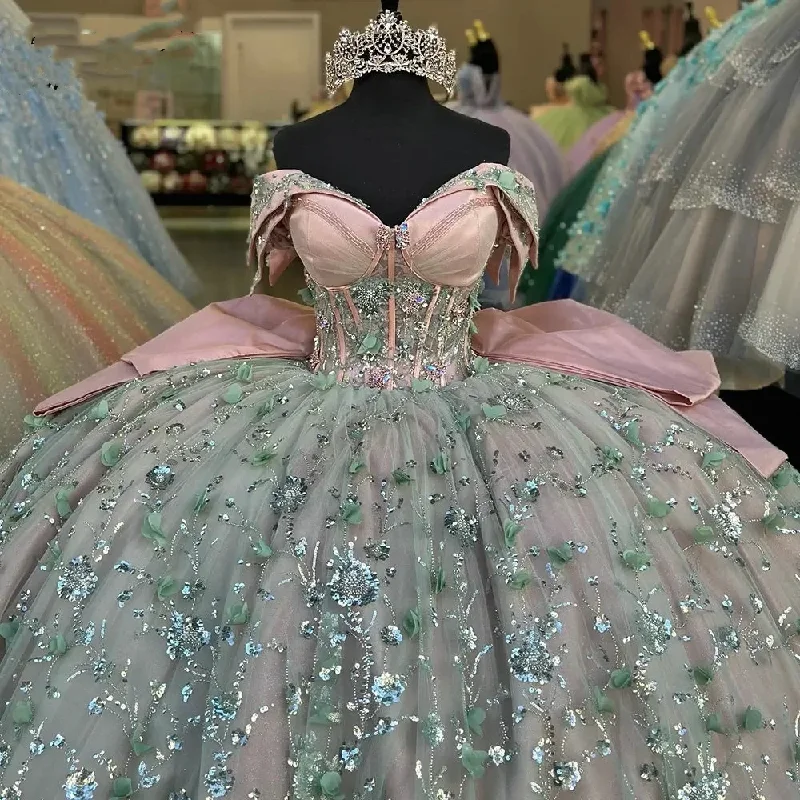 Best Bargains trendy wrap dressGorgeous 3D Flowers Bow Quinceanera Dresses Ball Gown Off The Shoulder Sequined Lace Beading Sweet 15 Vestidos De XV Anos Best Bargains trendy wrap dressGorgeous 3D Flowers Bow Quinceanera Dresses Ball Gown Off The Shoulder Sequined Lace Beading Sweet 15 Vestidos De XV Anos