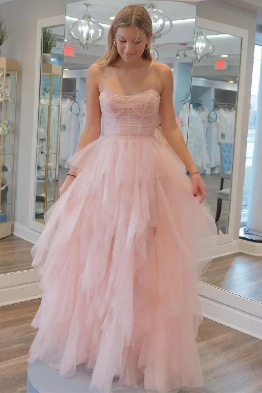 Stock Up and Save casual summer dressStrapless Sequin Beaded Ruffle Tulle Prom Dress Y7003 Stock Up and Save casual summer dressStrapless Sequin Beaded Ruffle Tulle Prom Dress Y7003