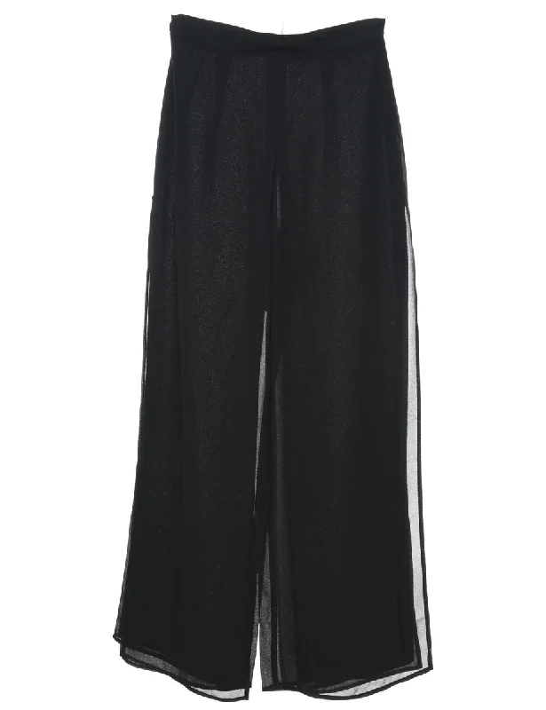 Sale Event classic jacketBlack Flared Leg Palazzo - W26 L28