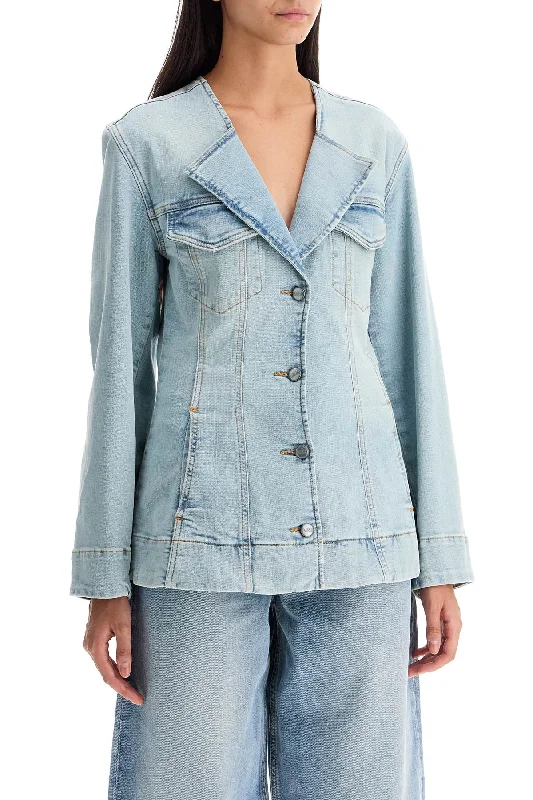 Shop and Save stylish raincoatGanni Slim Fit Denim Stretch Blazer For A