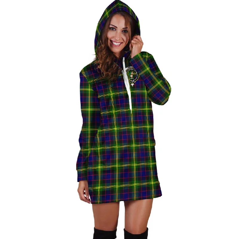 Year-End Clearance Watson Modern Tartan Hoodie Dress with Family Crest