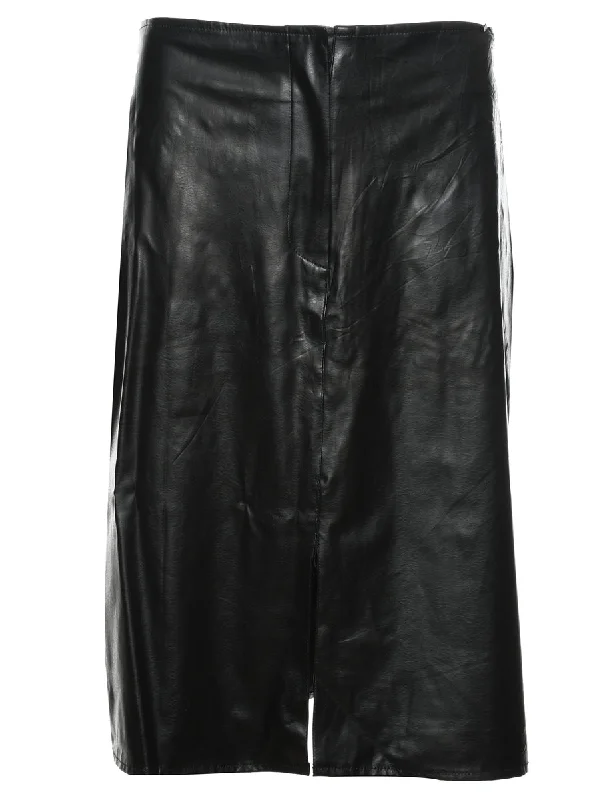 Savings Alert street style coatBlack Leather Skirt - L