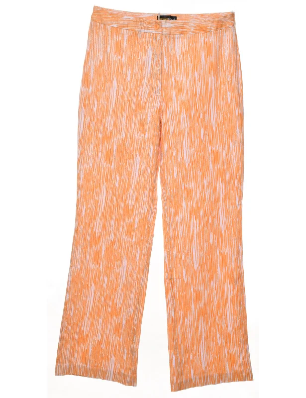 The Best Prices vintage coatOrange & White Patterned Bootcut Trousers - W30 L31