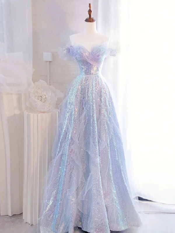 Low Prices relaxed fit dressPurple Off Shoulder Sequin Tulle Long Prom Dress, Formal Evening Dresses Y5864 Low Prices relaxed fit dressPurple Off Shoulder Sequin Tulle Long Prom Dress, Formal Evening Dresses Y5864