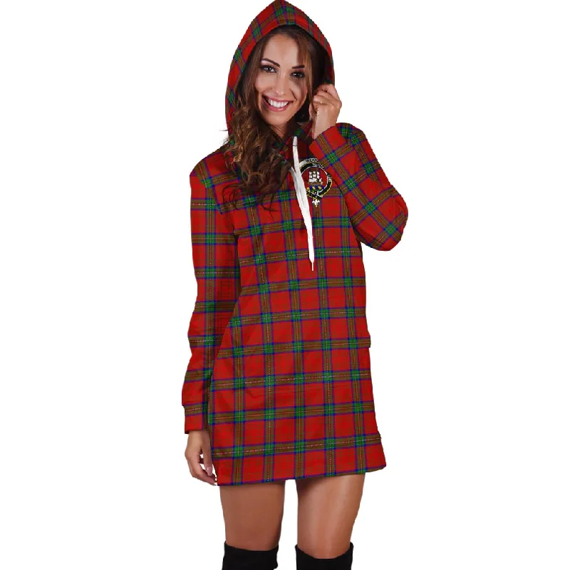 Midnight Sale Wood Dress Tartan Hoodie Dress with Family Crest