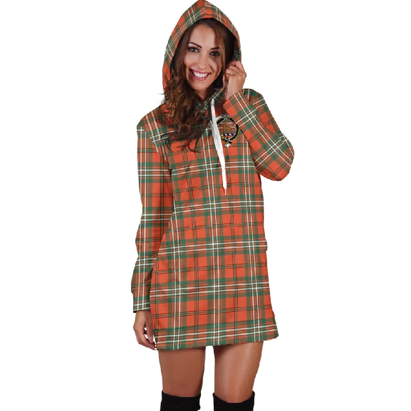 Special Price Scott Ancient Tartan Hoodie Dress with Family Crest
